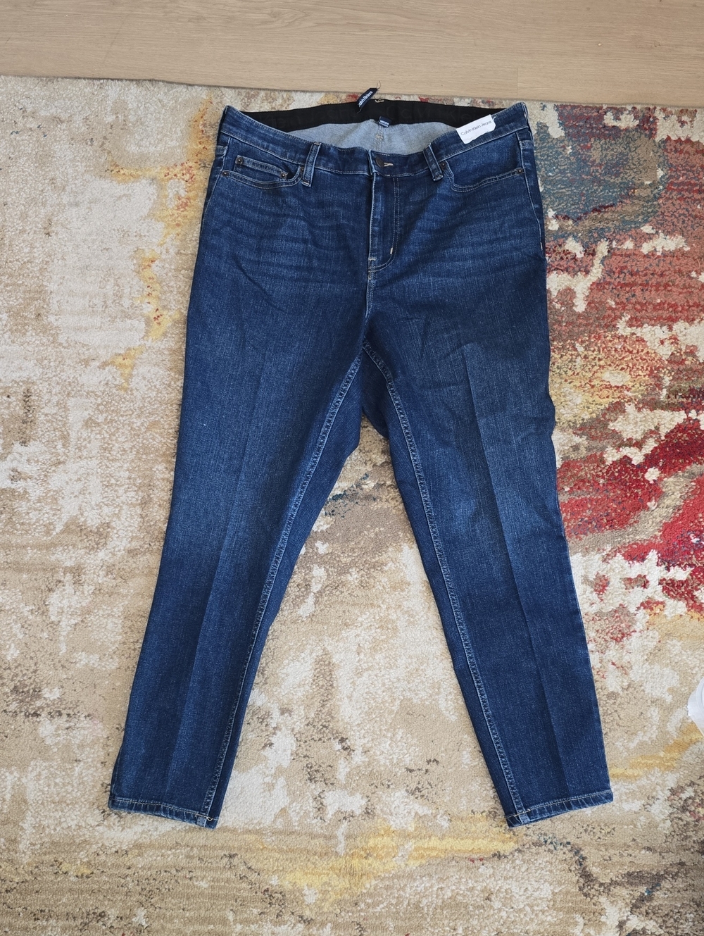 Calvin Klein Women’s Skinny Jeans in Dark Blue Wash